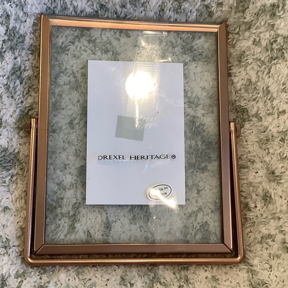 Drexel Heritage Copper-Tone Glass Picture Frame NWT 2x3” - Picture 8 of 12